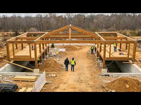 From Empty Land to LUXURY Wooden House Step by Step