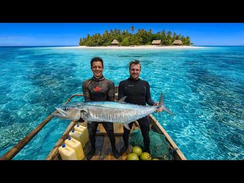 Fiji Survival: Spearfishing Massive Fish for a Remote