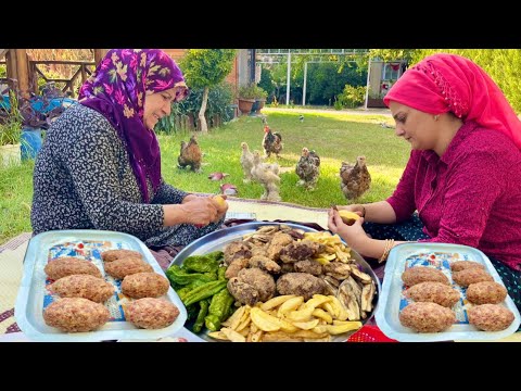 KÖY HAYATI ODUN ATEŞİNDE YENİ LEZZETLİ KÖY YEMEĞİ | GELİN