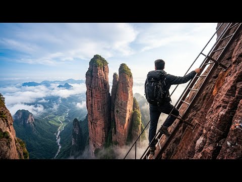 90° Vertical Climb I Climbed China’s 90° Vertical Cliff