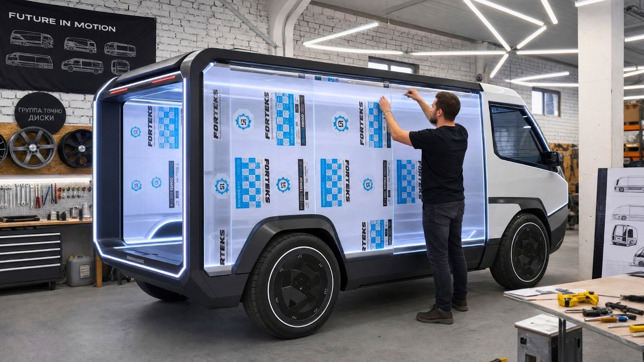 Men Turn Old Van Into Real-Life RC GLASS Vehicle Start to