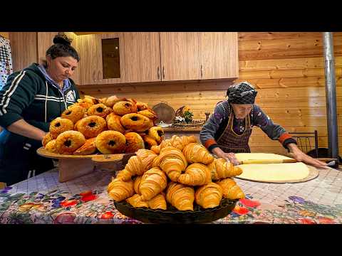 Grandma Cooked Delicious Croissants and Gogal in the
