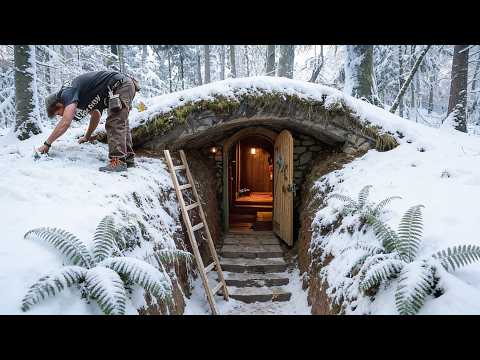Building an Amazing Underground Den Deep in the Wild Full