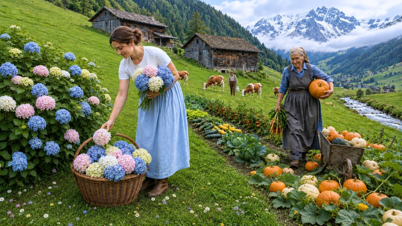 Paradise in Switzerland on a Rainy Day - Beautiful Harvest