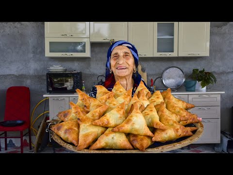 Grandma Rose Cooked Crispy Uzbek Samosa ! It Looks Wonderful
