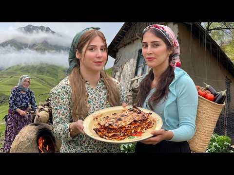 Traditional Village Cooking | Meat, Cheese Bread, Stuffed