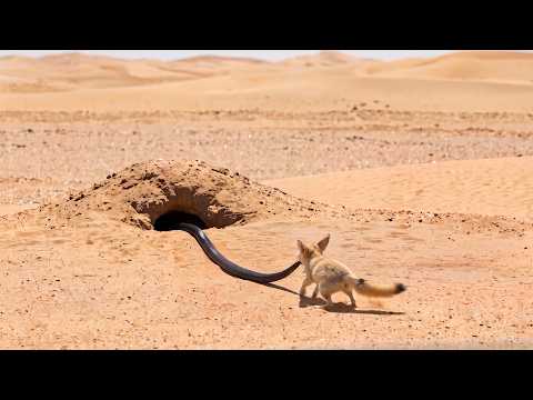 Fennec Fox Grabbed a COBRA by the Tail and Didn't Let Go