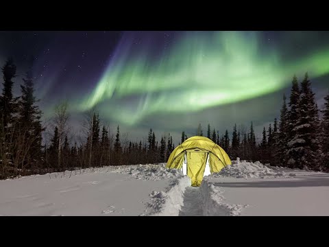 Hot Tent Camping in Alaska (surrounded by wolves)
