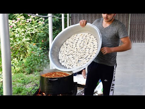 Making Delicious Traditional Dish With Beef and Dough