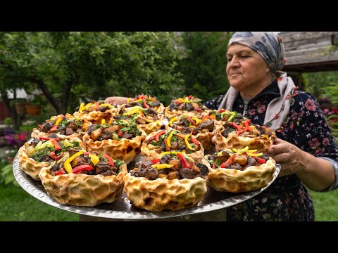 Stone Baked Lamb Bread Ancient Cooking in Hot Stones