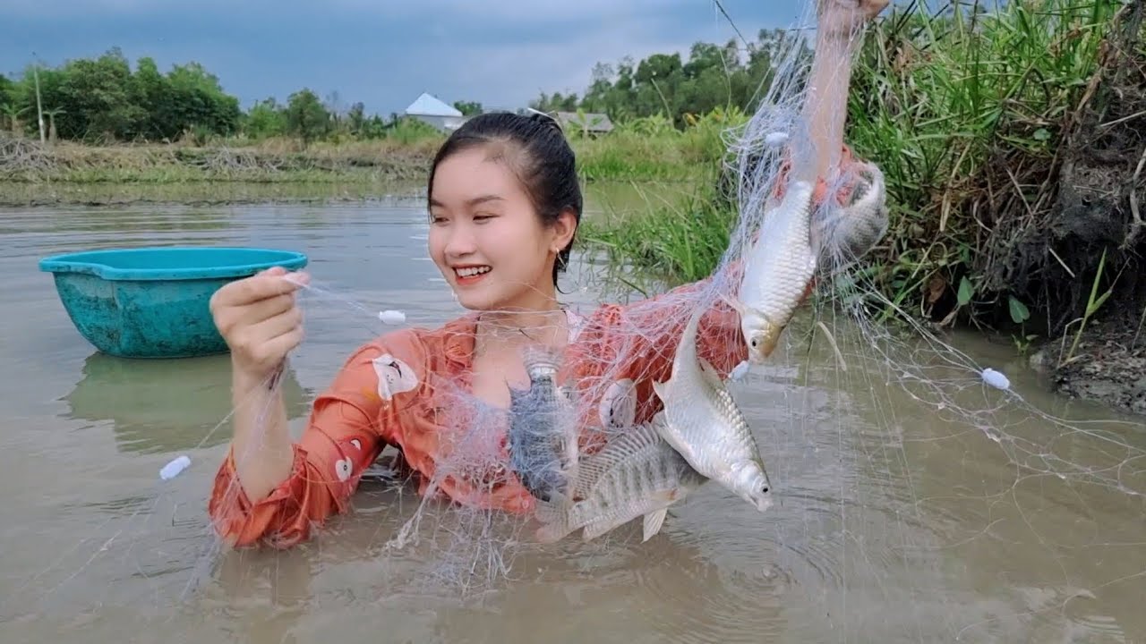Thu Phục Rất Nhiều Cá Trong Mương Nước Sâu - Bắt Cá Miền