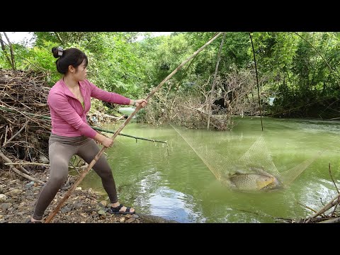 Young Girl Fishing on Rivers, Traditional Fishing use