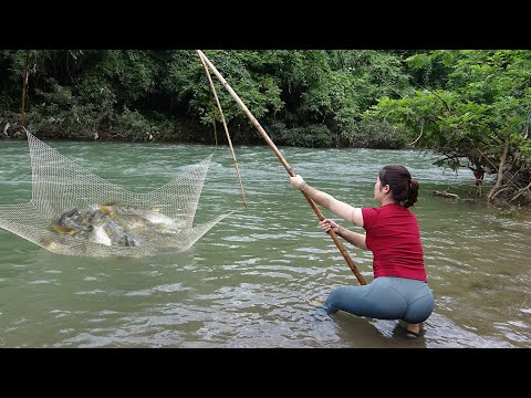 Survival Fishing | Fishing Techniques | Fishing with Net in