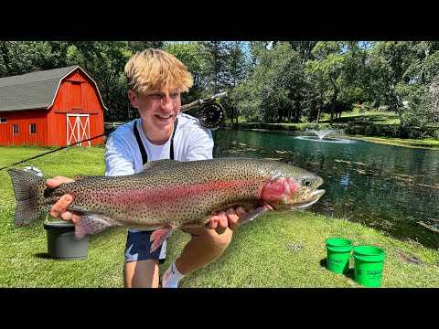 This Trout Farm is LOADED with Fish (Every Cast)