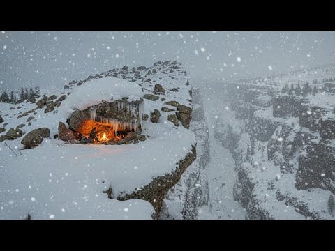 Building a hidden bunker out of stone, surviving in the