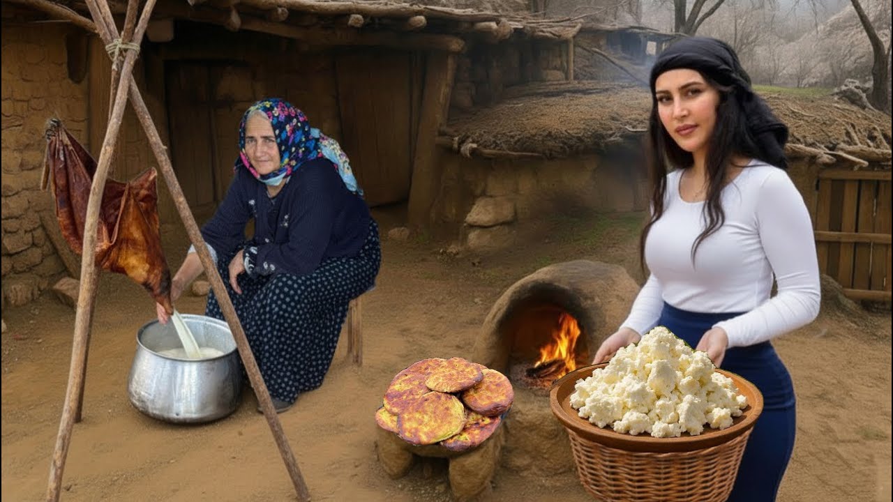 Traditional Persian Butter Making in a Nomadic Way