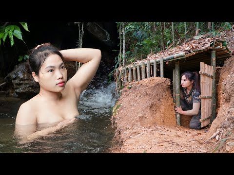 build a cozy winter shelter, catch stream fish and cook,
