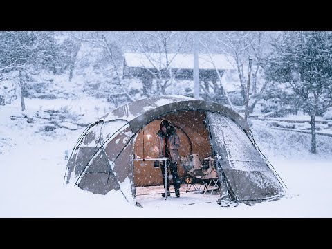 Camping in Heavy snow binge-watch 2 hours of non-stop