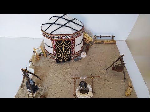 MİNYATÜR YÖRÜK ( OBA ) ÇADIRI YAPIMI ( MINIATURE NOMAD TENT