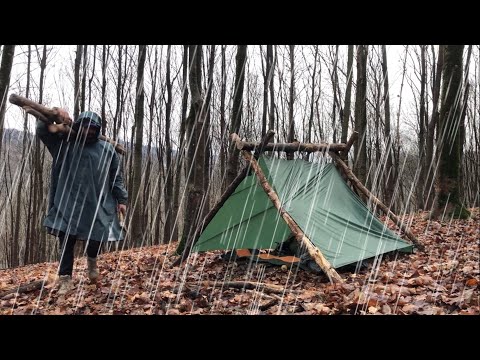 surviving in heavy rainforest : bushcraft and solo camping