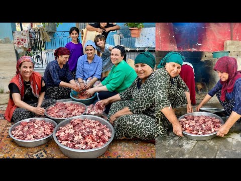 Köy Evimizde Yemek Daveti Odun Ateşinde Kuzu Eti Belgesel