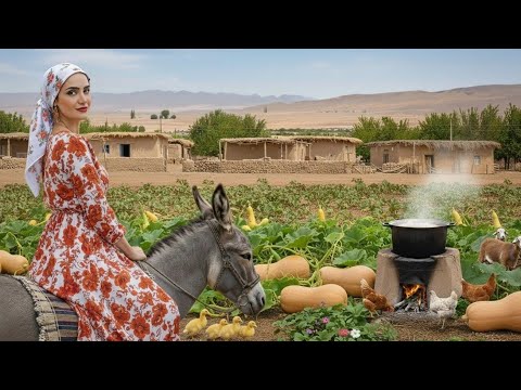 Village Life In Iran: Amazing Cooking & Donkey Riding By A