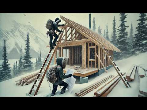 The couple is building their off-grid cabin in Alaska