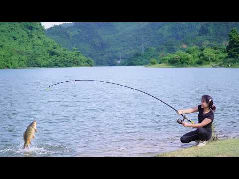 I Spent 24 Hours on a Remote Lake Fishing & Cooking with My