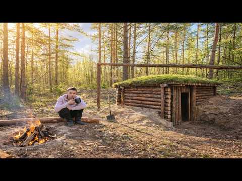 Building a Hidden Underground Shelter Alone in the Wild