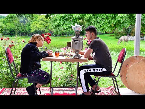 Making Traditional Caucasian Delicious Dish in our Village