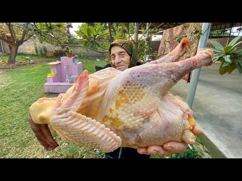 Cooking HUGE Turkey, Unusual Chicken Recipe and Sweets!
