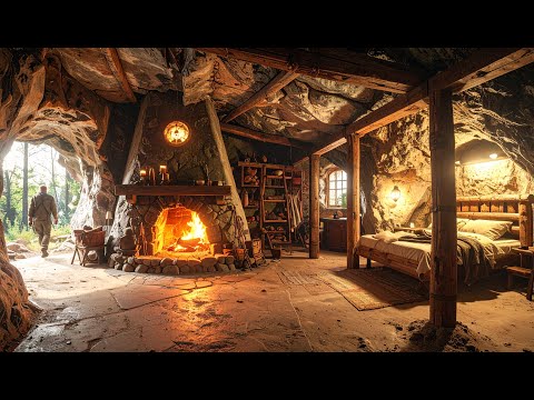 Secret underground shelter beneath a giant tree –