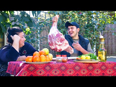 We Cooked Whole LAMB LEG in the Tandoor! Azerbaijan Village