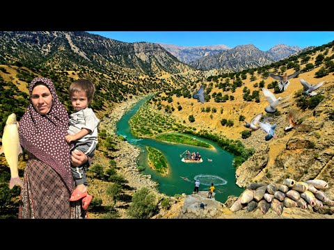 How Does a Nomadic Family Bake Bread on a River Island?