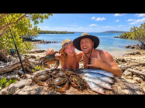 VLOG 2 Catching & Cooking Mud Crabs + Salmon in the