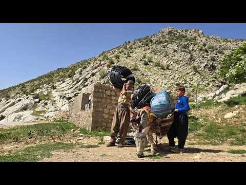 A documentary of nomadic life Bringing water with a hose