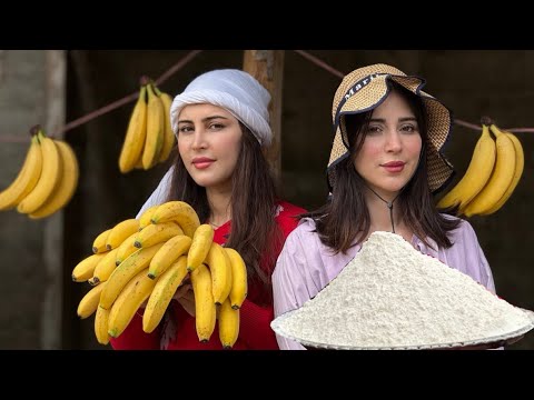 Cooking with flour and eggs in the village! See the cooking
