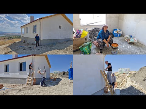 İNŞAATTA KARDEŞİM SAĞOLSUN KENAR KÖŞELERİMİZİ YAPTI VE ÖĞLE