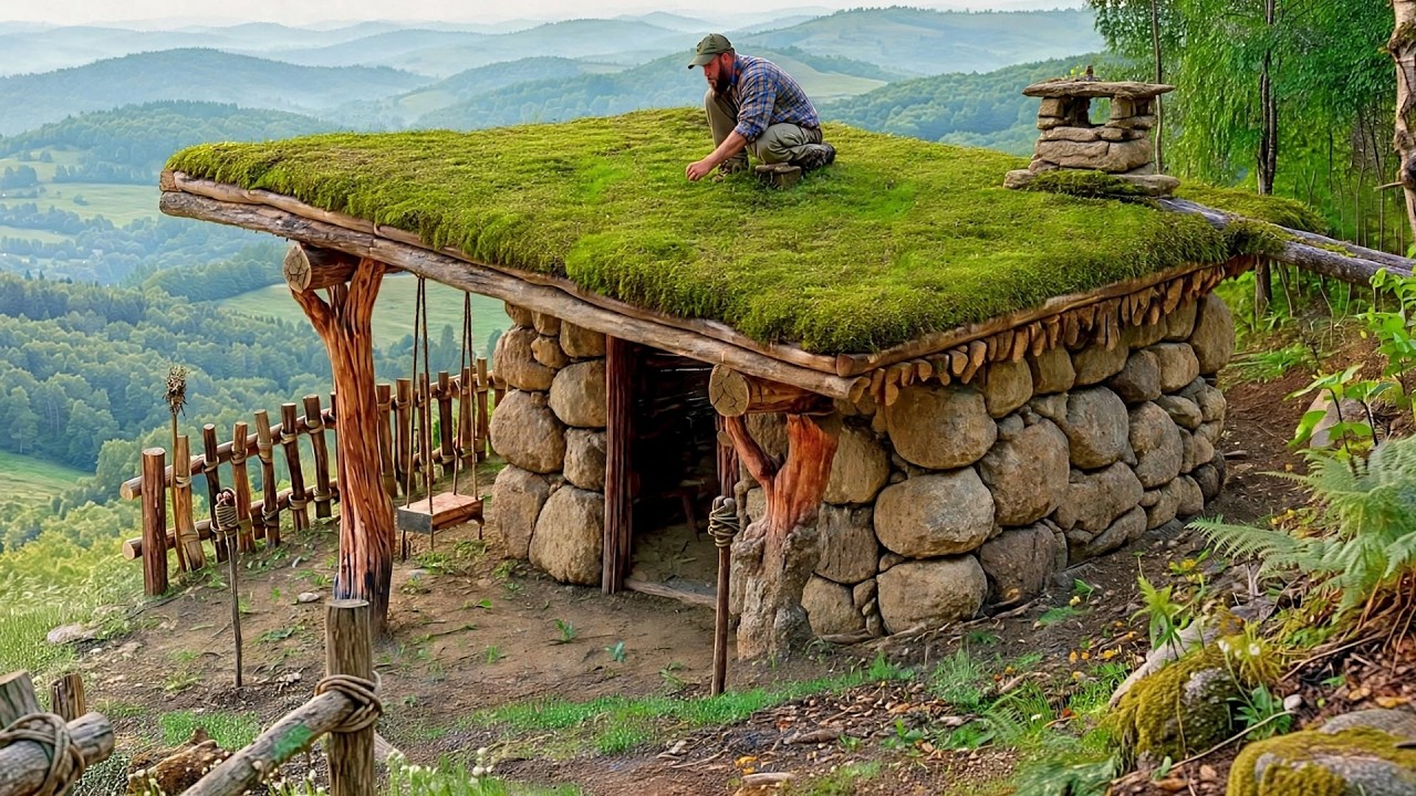 How This Man Built a Stone House in the Forest with