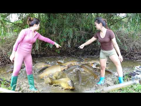 Young Girl Fishing on The Lakes, Unbelievable Fishing Hack