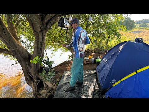 Acampamento e Pescaria no barranco do Rio turvo Preparamos