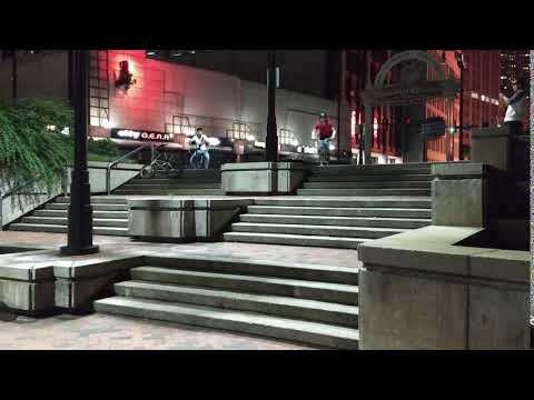 BMX Wipeout In Atlanta On Triple Set Double Gap Stairs