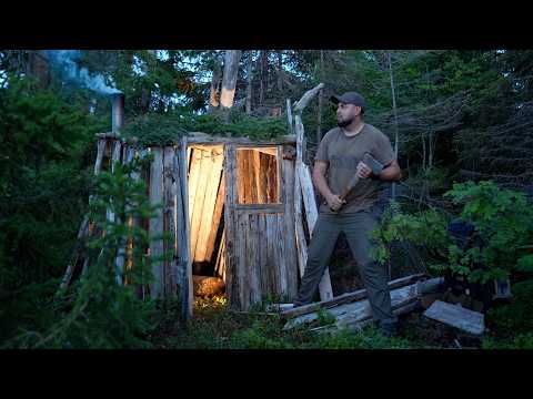 He Built a Cabin from Sea Wood on a Remote Northern Island