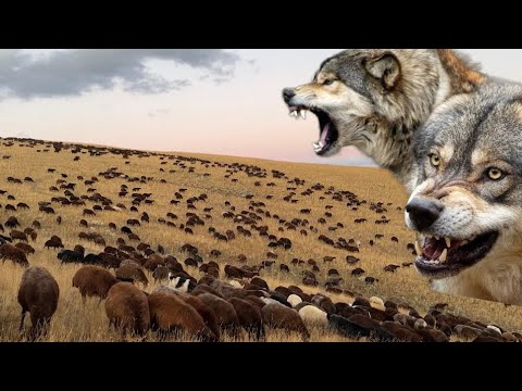 BÖLGEYE YENİ GELEN İKİ KURT SÜRÜYE SALDIRIYOR - OBA EVLERİ