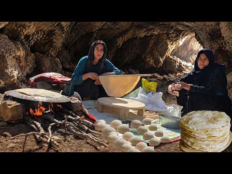 Cave Life in Iran: How Iranian Women Bake Traditional Bread