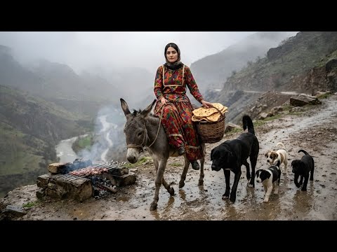 Village Life Of A Girl In A Rainy Day | Bread Baking &