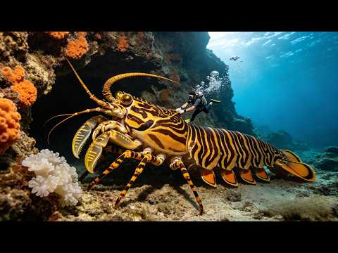 Diving under the sea to catch eels, crabs and sea