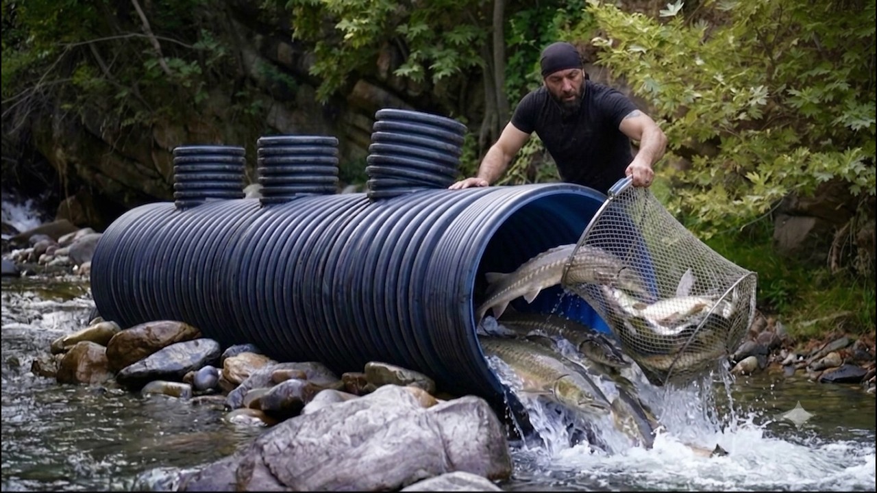 I Built a Giant Pipe Trap That Never Stops Catching Fish