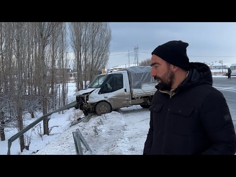 Adıyaman’a Yardım götürmeye çalışırken kaza yaptık