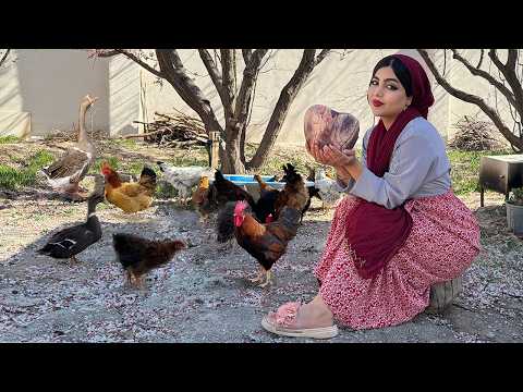 Beef Heart Kebab and Fresh-Baked Bread Rural Life